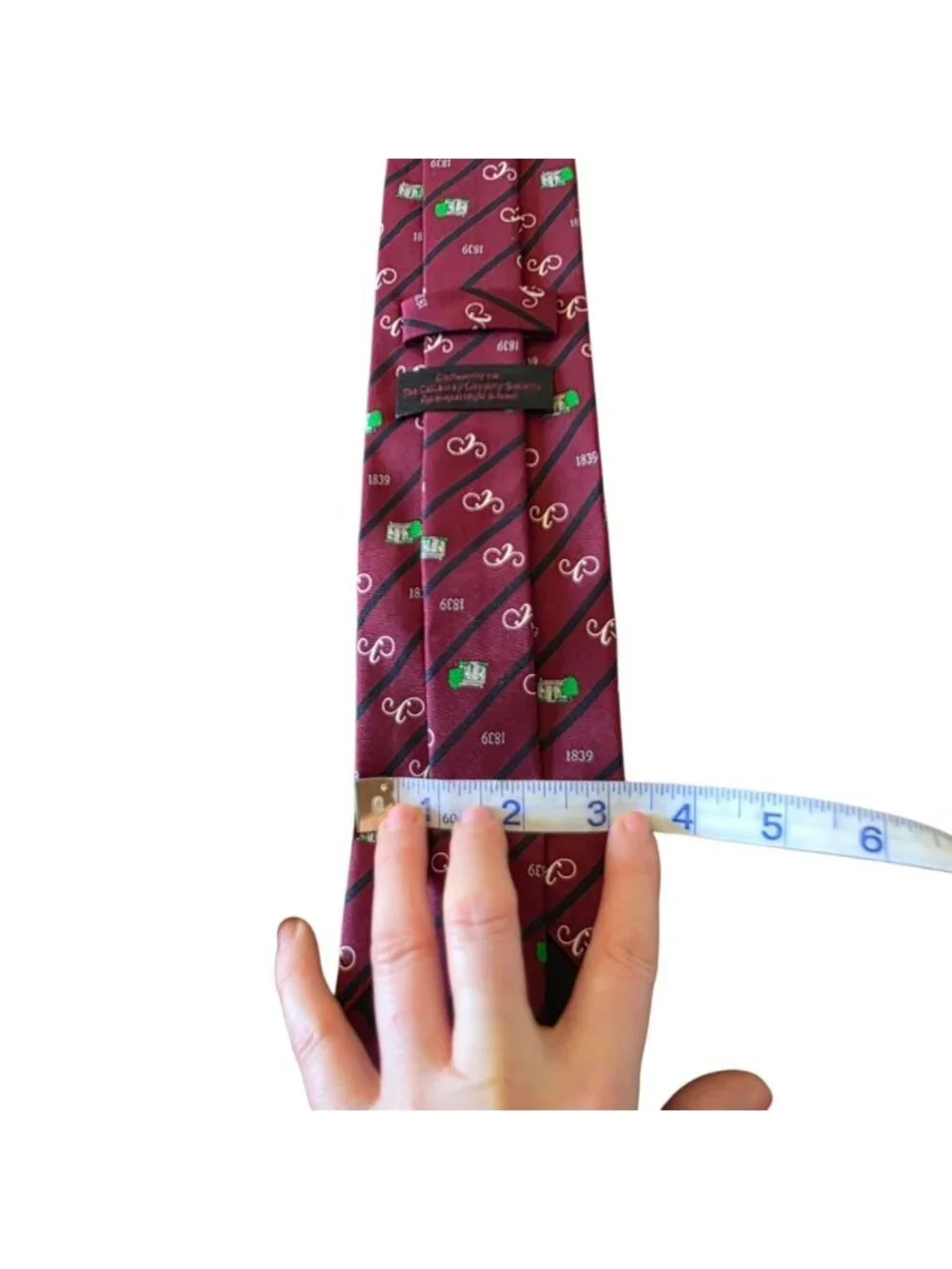 Episcopal High School Silk Tie Burgundy Crest Callaway Loyalty Society USA Made